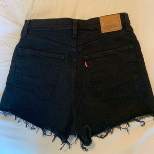 Levi’s Black Super High Rise Shorts